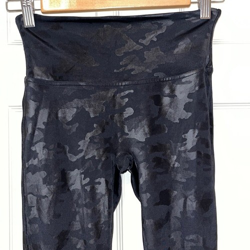 Spanx black gray faux leather - faux,